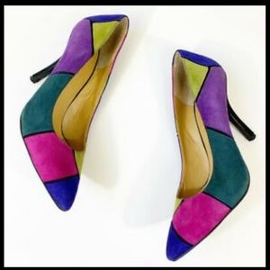 Color block heels